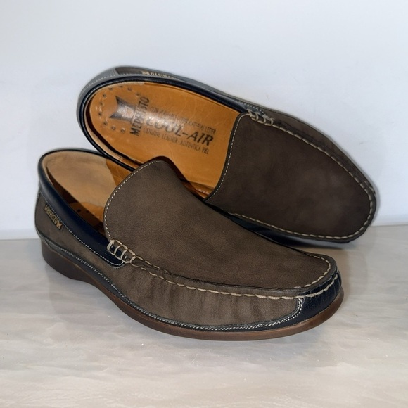 Mephisto Other - Mephisto Men’s Badaurd Cool-Air Leather Loafers Brown Nubuck Black Calf Size 9.5
